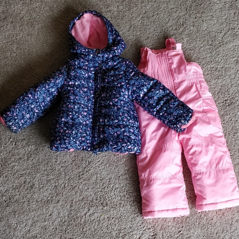 Carter's girls snow jacket and bibs
